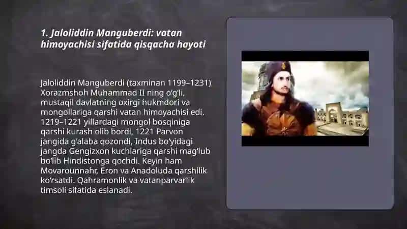 Jaloliddin Manguberdi Vatan himoyachisi 3