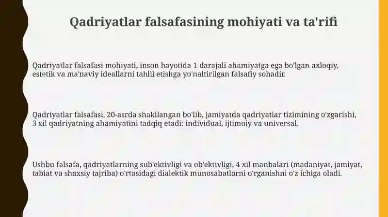 Qadriyatlar falsafasi 3