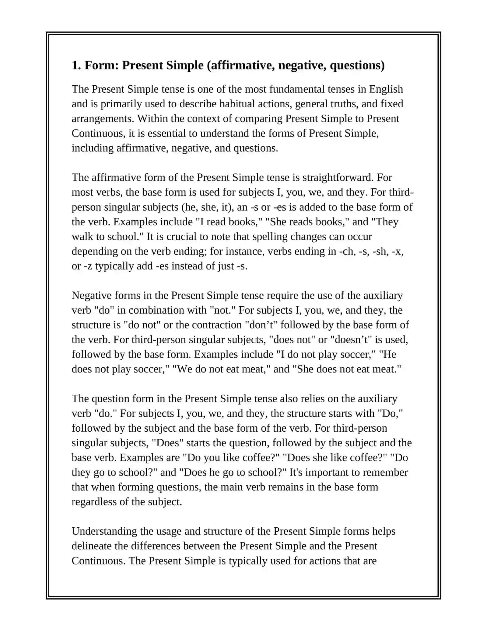 MUSTAQIL ISH Theme: PRESENT SIMPLE VS PRESENT CONTINOUS 3