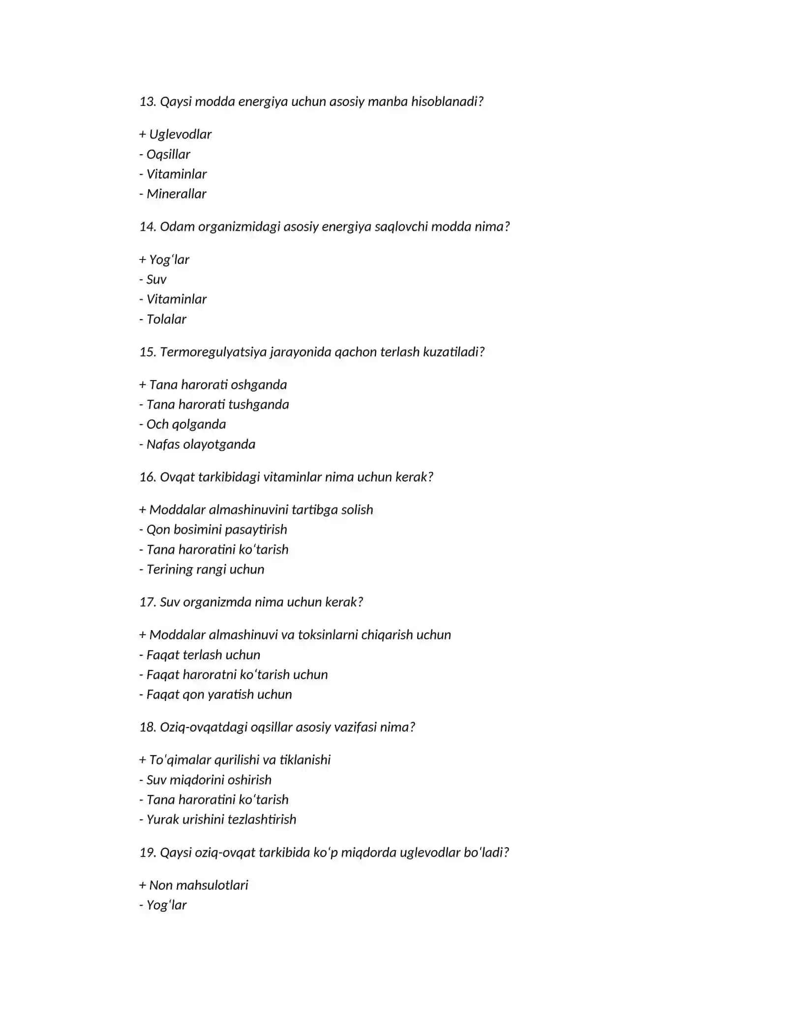Moddalar va energiya almashinuvi 3