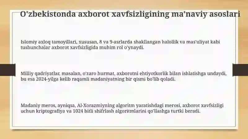O'zbekistonda axborot xavfsizligining ma'naviy asoslari 3