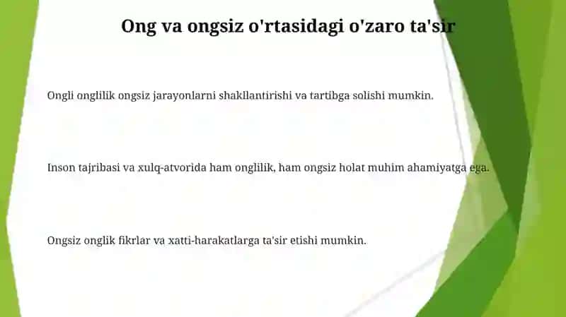 Ong tarraqqiyoti va ongsizlik 3