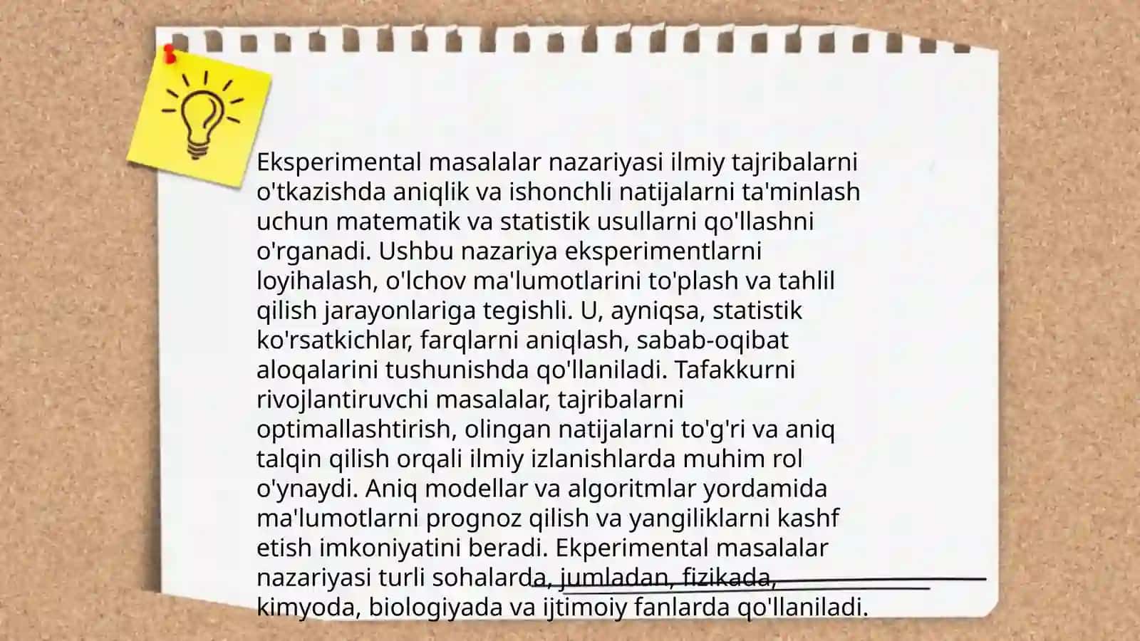 Eksperimental masalalar va ularga oid mashq va masalalar yechish 3