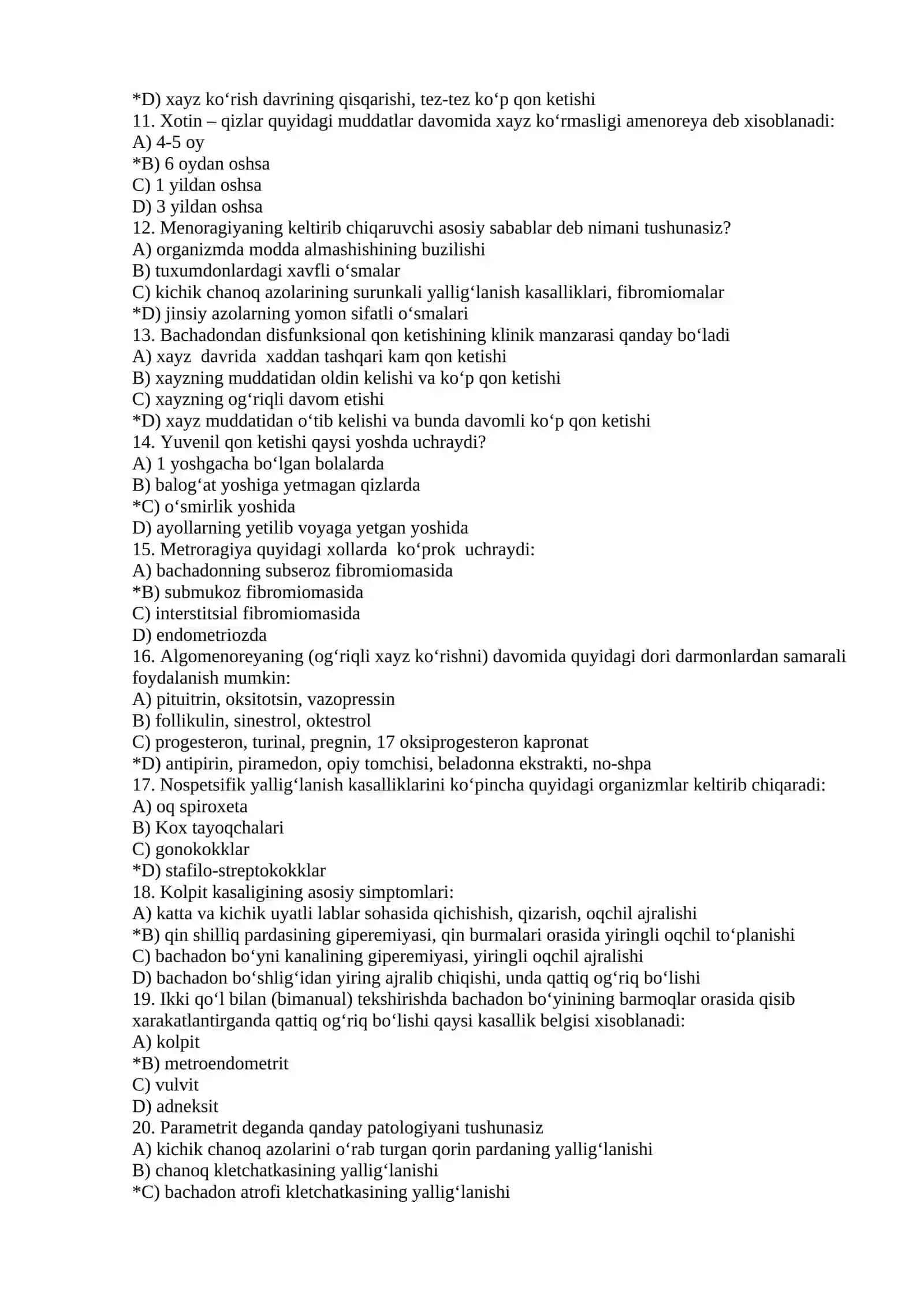 Ginekologik bemorlarni tekshirish 3