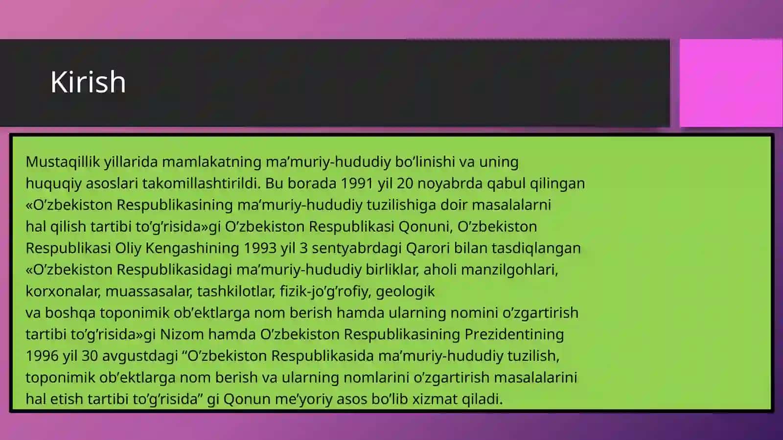 O’zbеkistоnning mа’muriy-hududiy tuzilishi 3