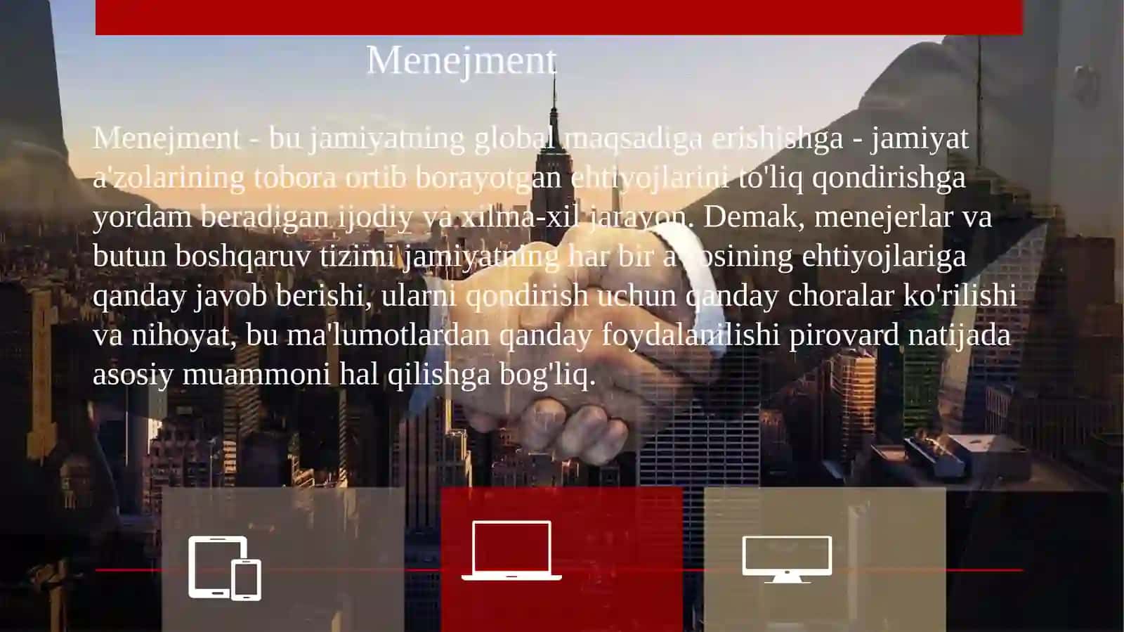 MENEJMENT MADANIYATI VA USLUBI 3