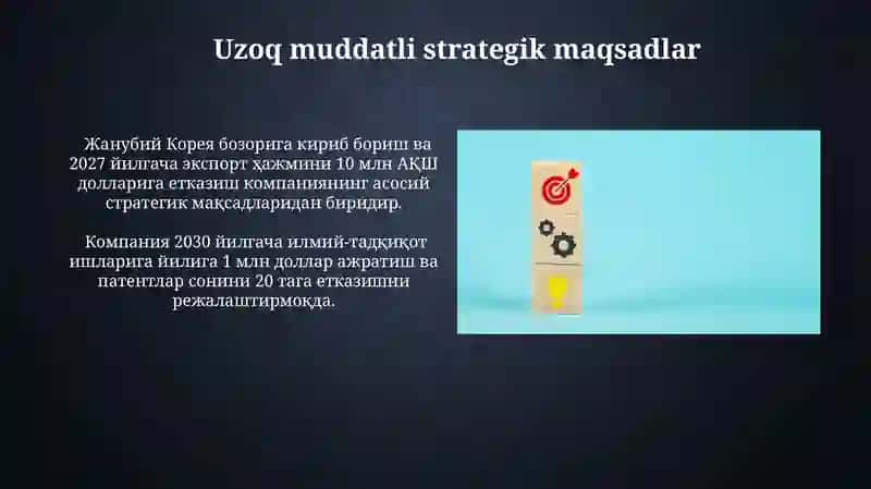 Kompaniyaning Asosiy Maqsadlari 3
