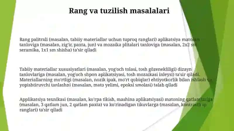 Applikatsiya va Mozaika ishlar 3
