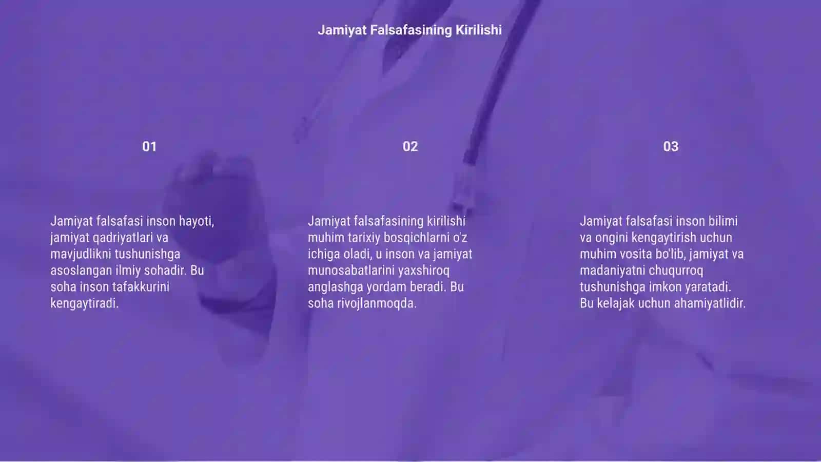 Jamiyat Falsafasi 3