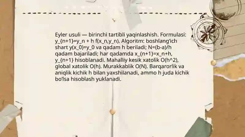 Differentsial tenglamalarni taqribiy yechish usullari 3