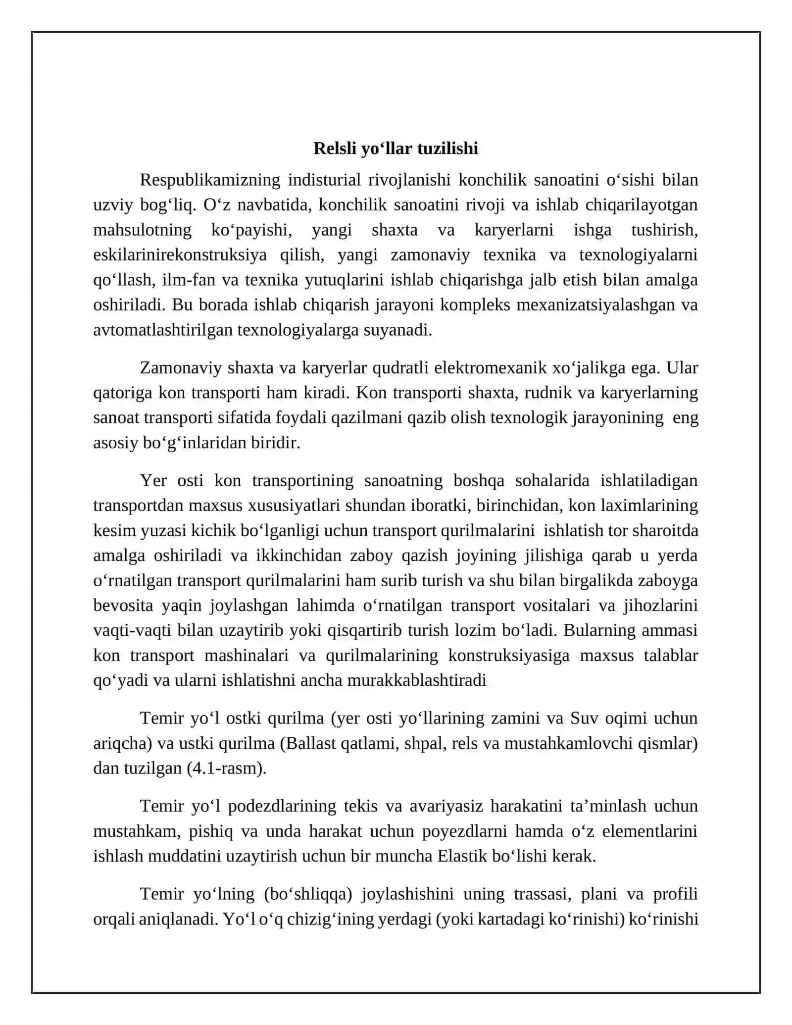 Karyer temir yo’l tizimlari 3