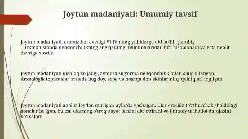 Joytun madaniyati 3