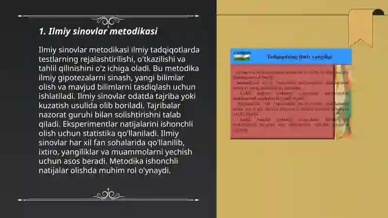 Ilmiy sinovlar metodikasi 3