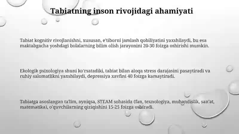 Inson rivojlanishi va tabiat 3