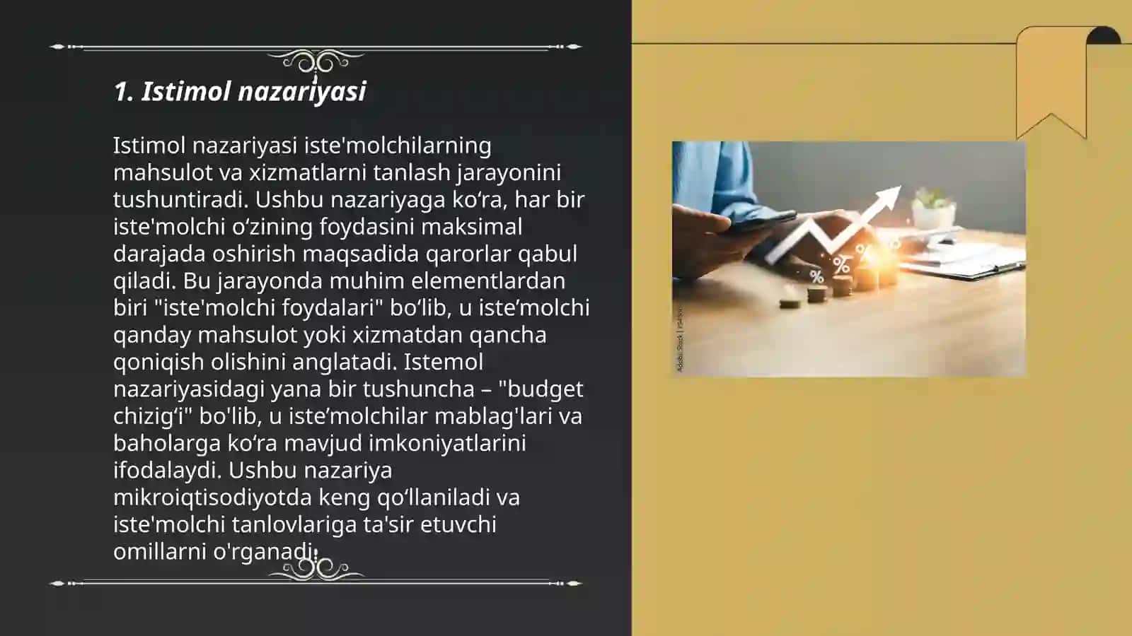 Istimol va jamgʻarma investitsiyalar 3