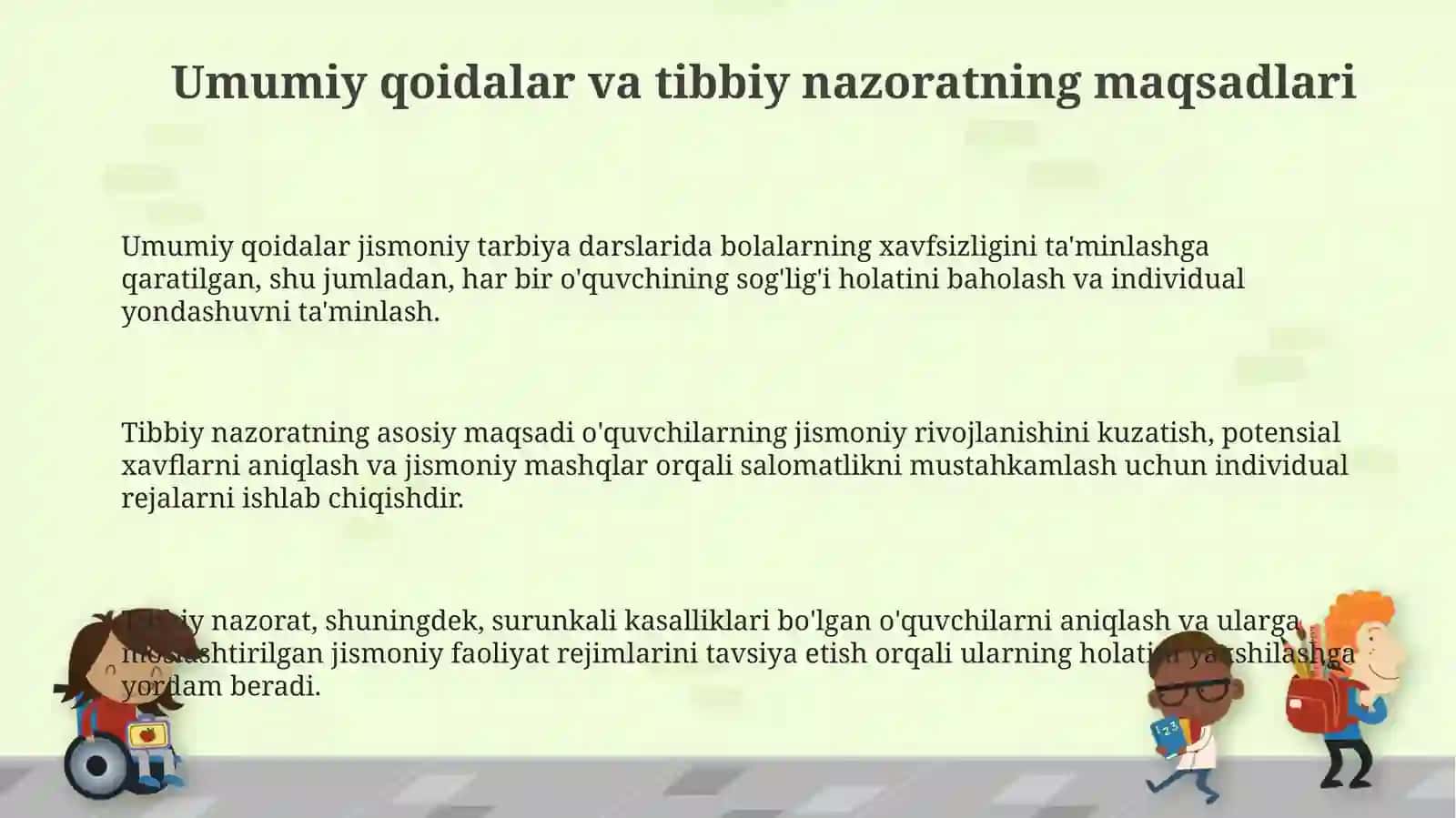 Umumiy qoidalar va tibbiy nazoratning asoslari 3