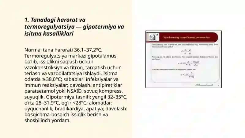 Organizmning termodinamik parametrlari 3