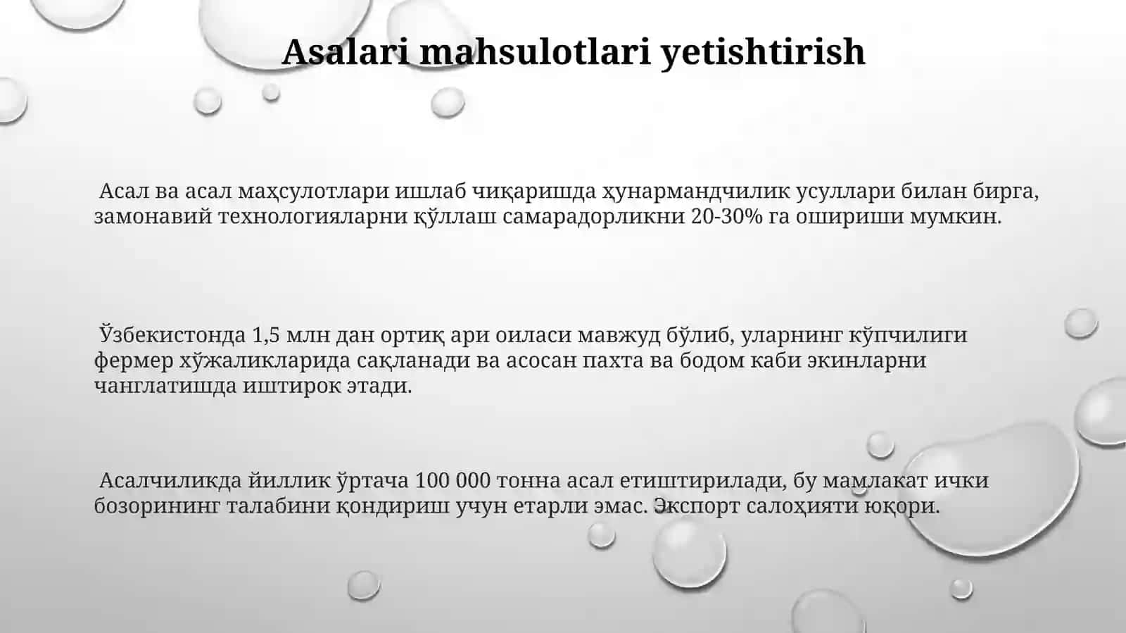 O‘zbekiston dehqonchiligi va uning tarmoqlari 3