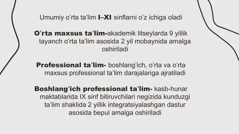 O’zbekiston Respublikasi “Ta’lim to’g’risida”gi Qonunining mohiyati 3