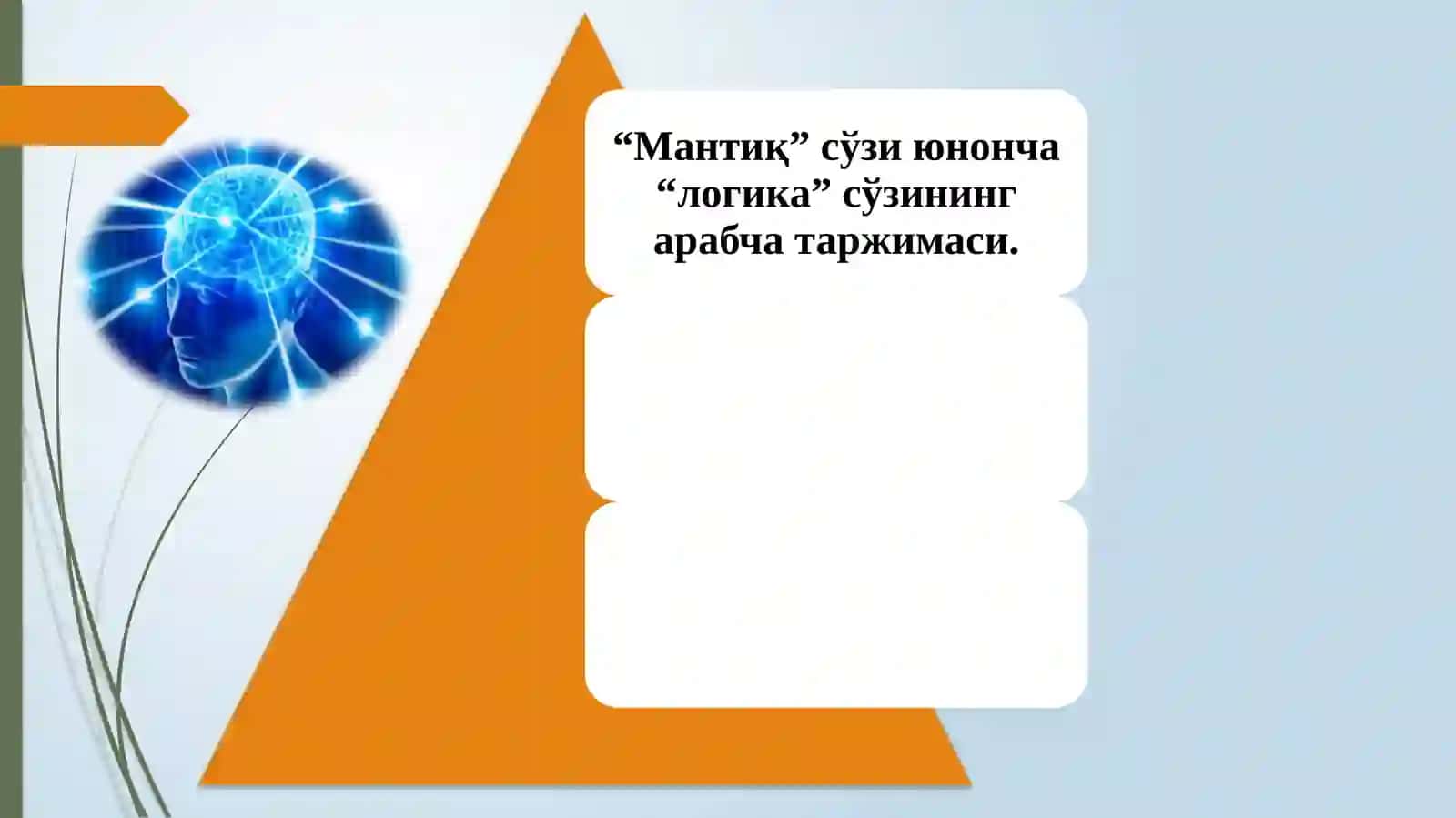 Мантиқ илмининг предмети, асосий қонунлари 3