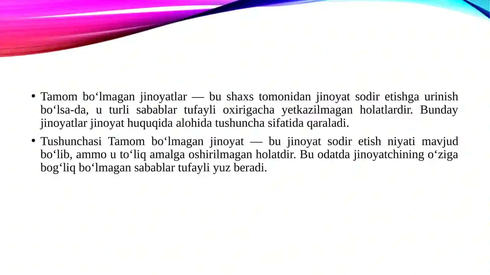 Tamom bo‘lmagan jinoyatlar 3