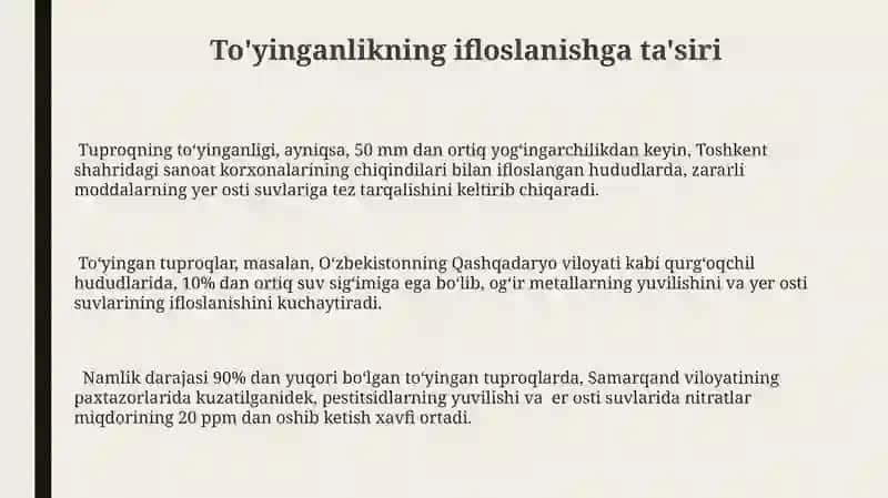 To'yinganlikning ifloslanishga ta'siri 3