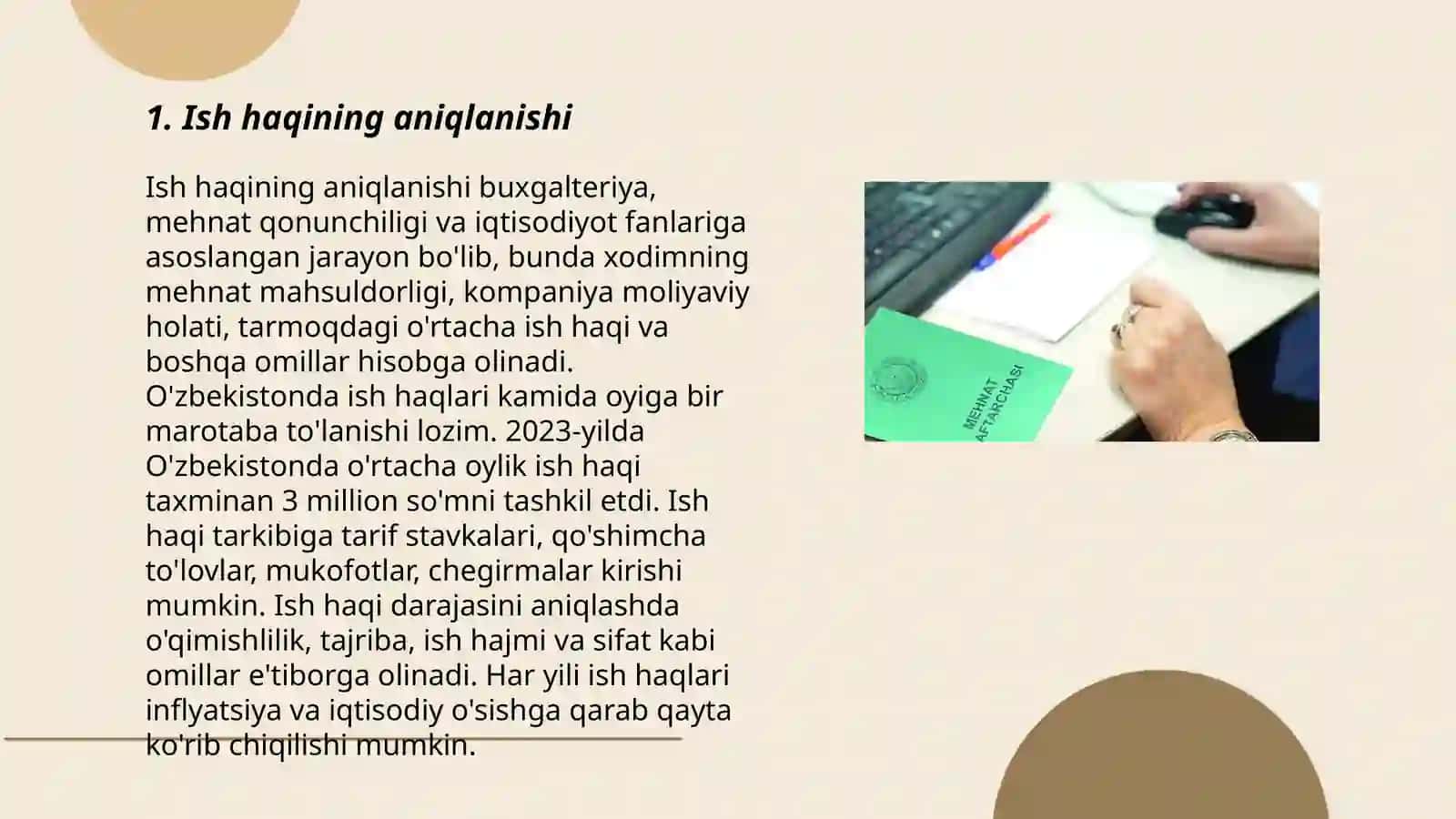 Ish haqi va mehnat munosabatlari 3