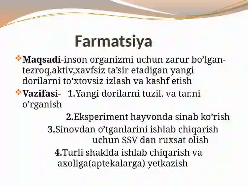 FARMAKOLOGIYAGA KIRISH 3
