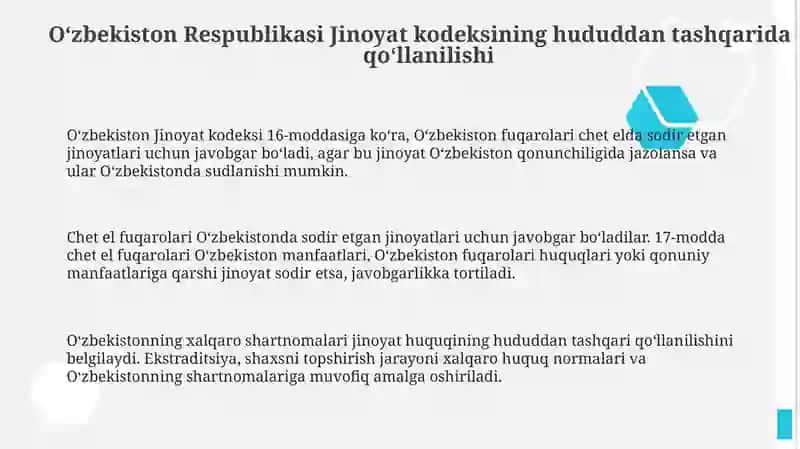 Oʻzbekiston Respublikasi Jinoyat Kodeksi 3