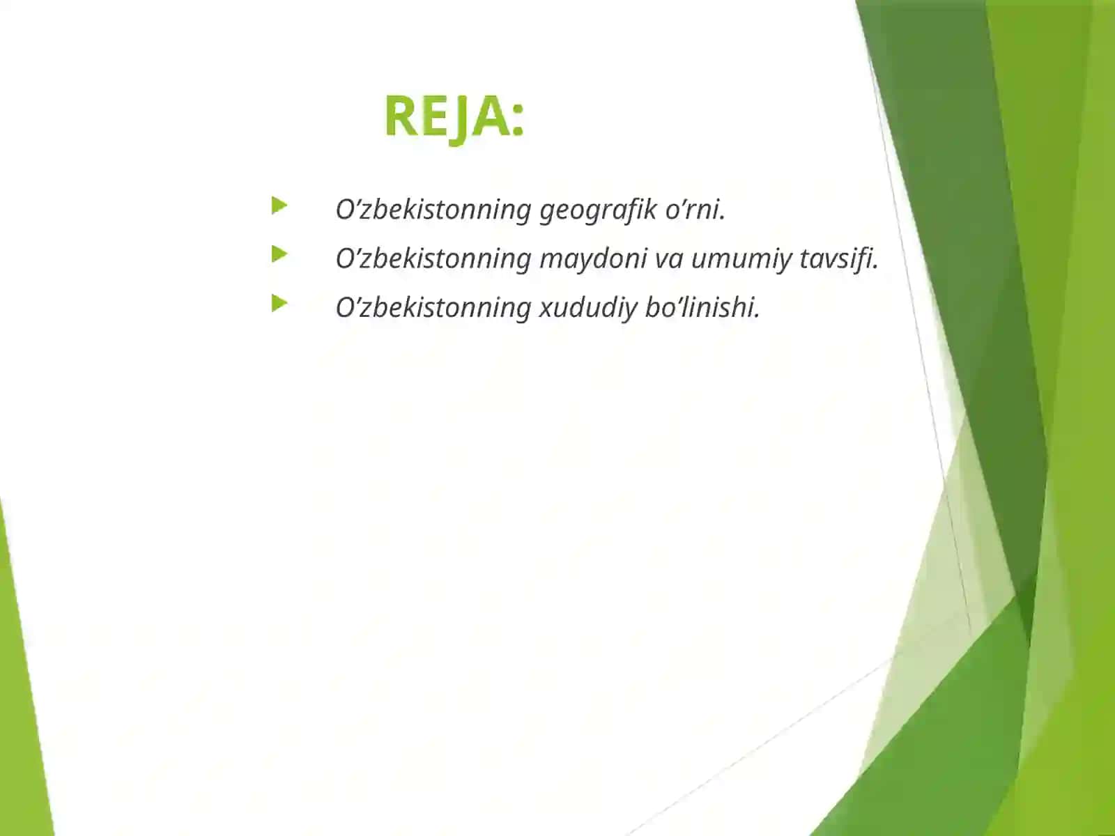O’zbekistonning geografik o’rni 3