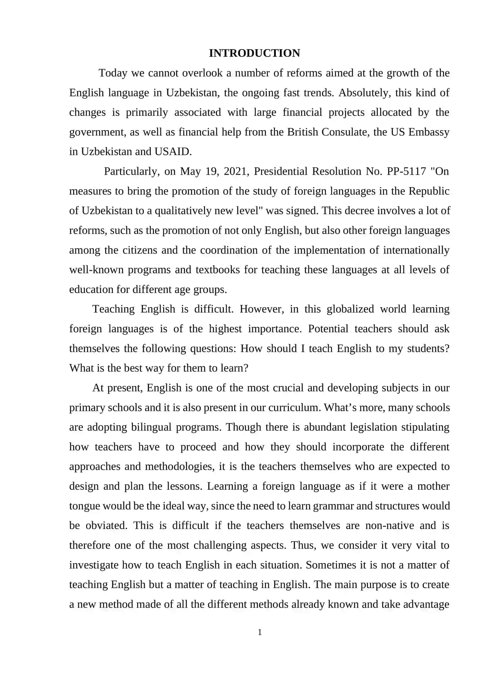 COURSE PAPER ON METHODOLOGY OF DEVELOPING MATERIAL FOR TEACHING ENGLISH TO YOUNG LEARNERS 3