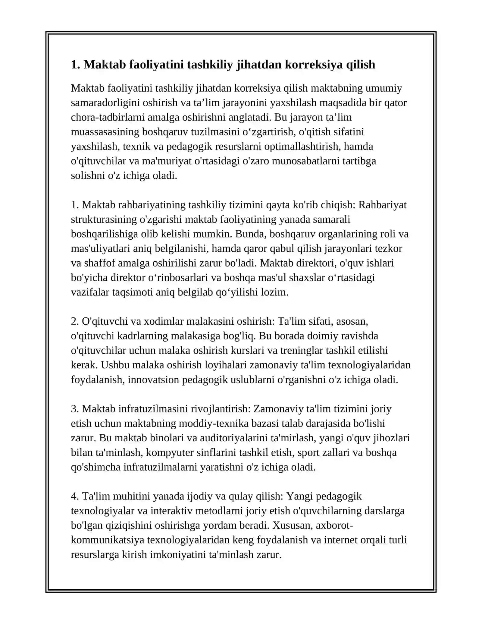 MAKTAB FAOLIYATINI KORREKSIYA QILISH 3