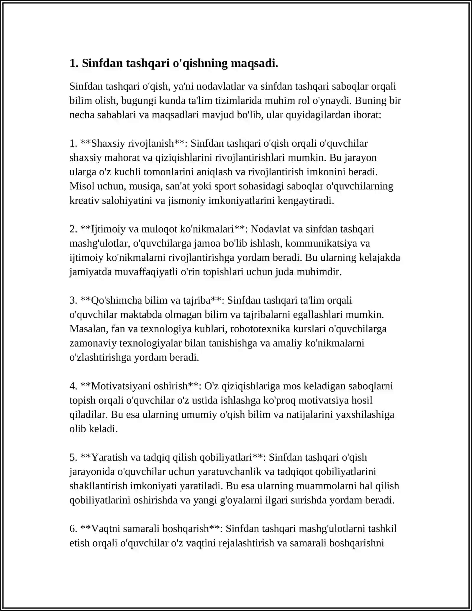 SINFDA OʻQISH VA SINFDAN TASHQARI OʻQISH METODIKASI 3