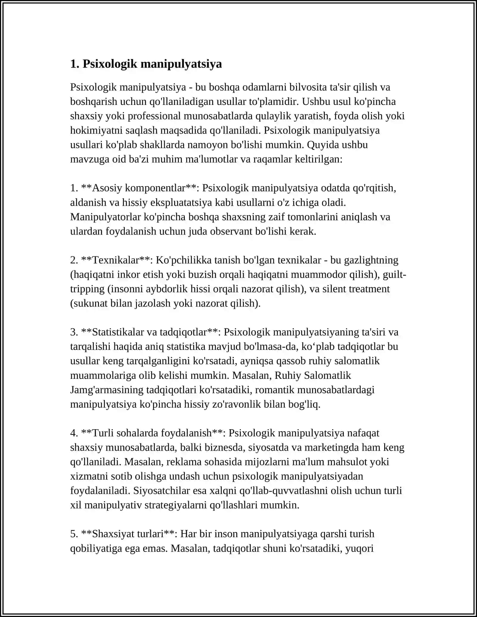 MANIPULATSIYA QILISH 3