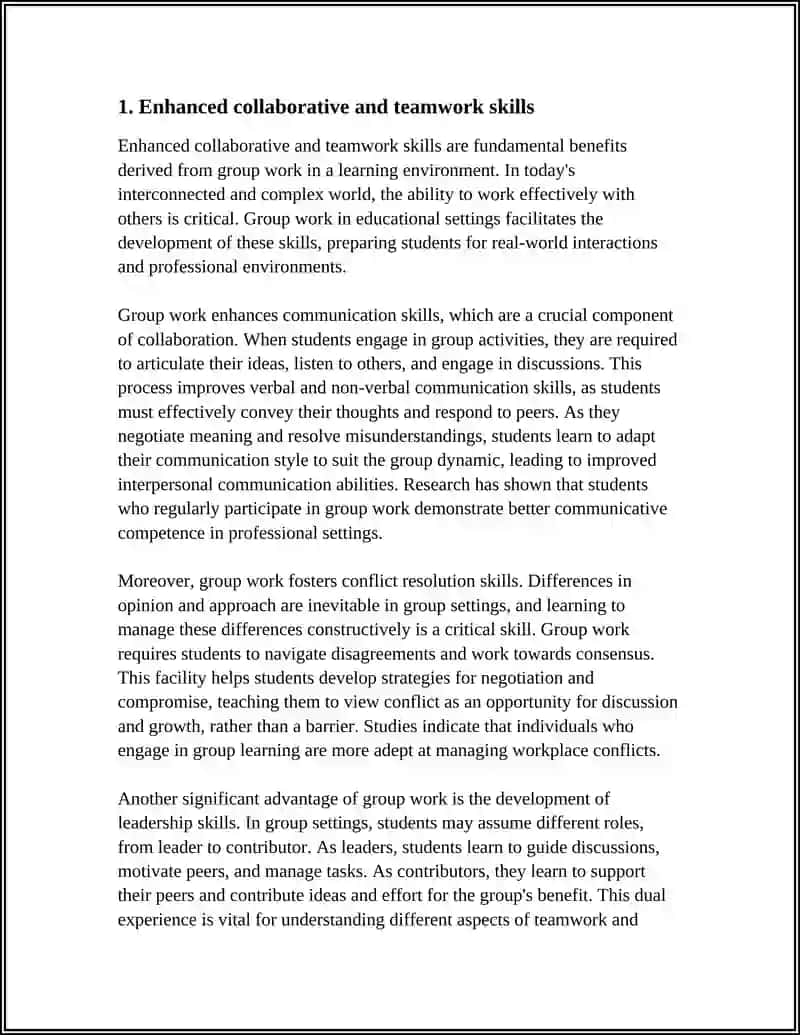 THE BENEFITS OF GROUP WORK IN LEARNING 3