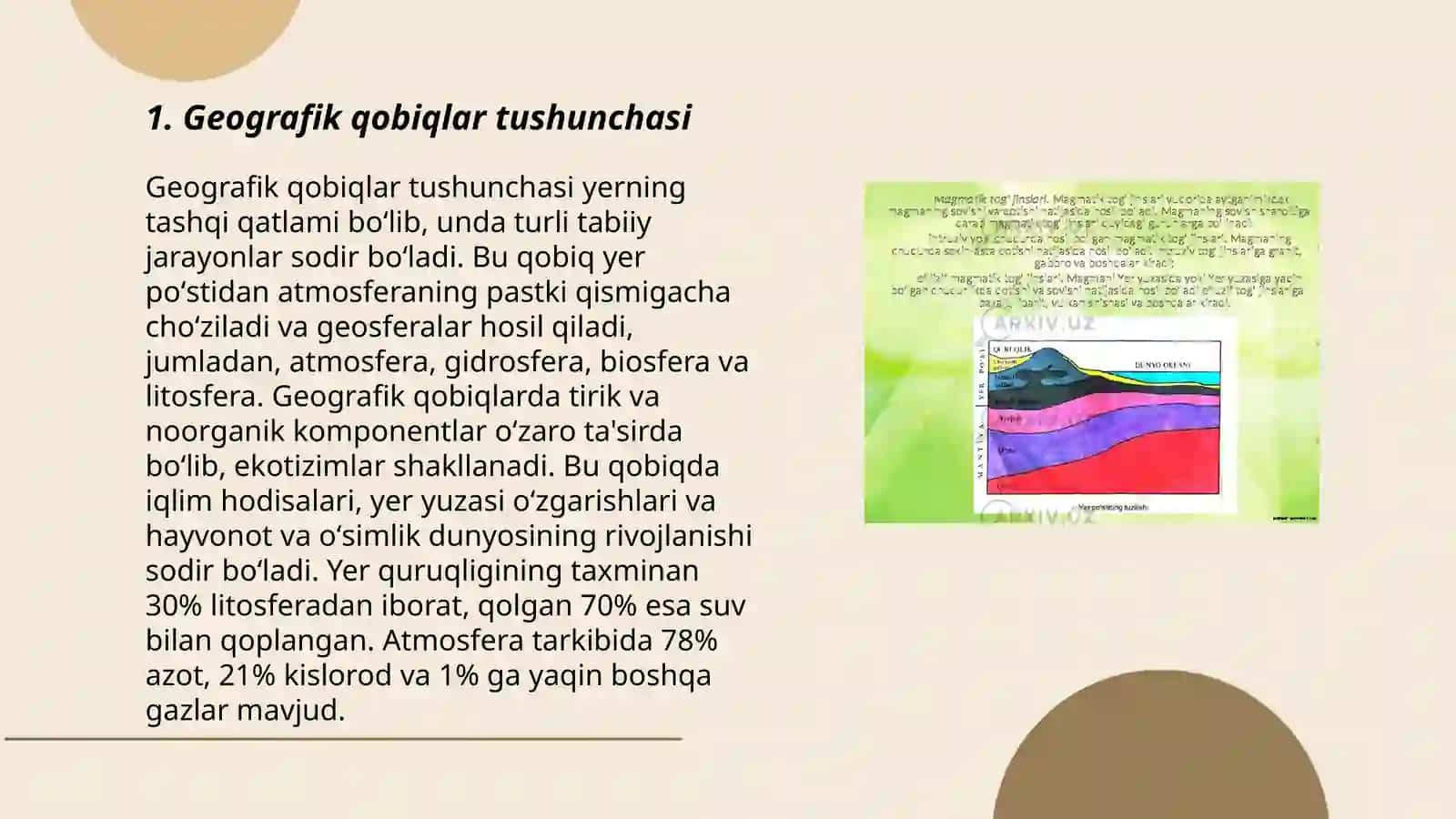 Geografik qobiq va uning tuzilishi 3