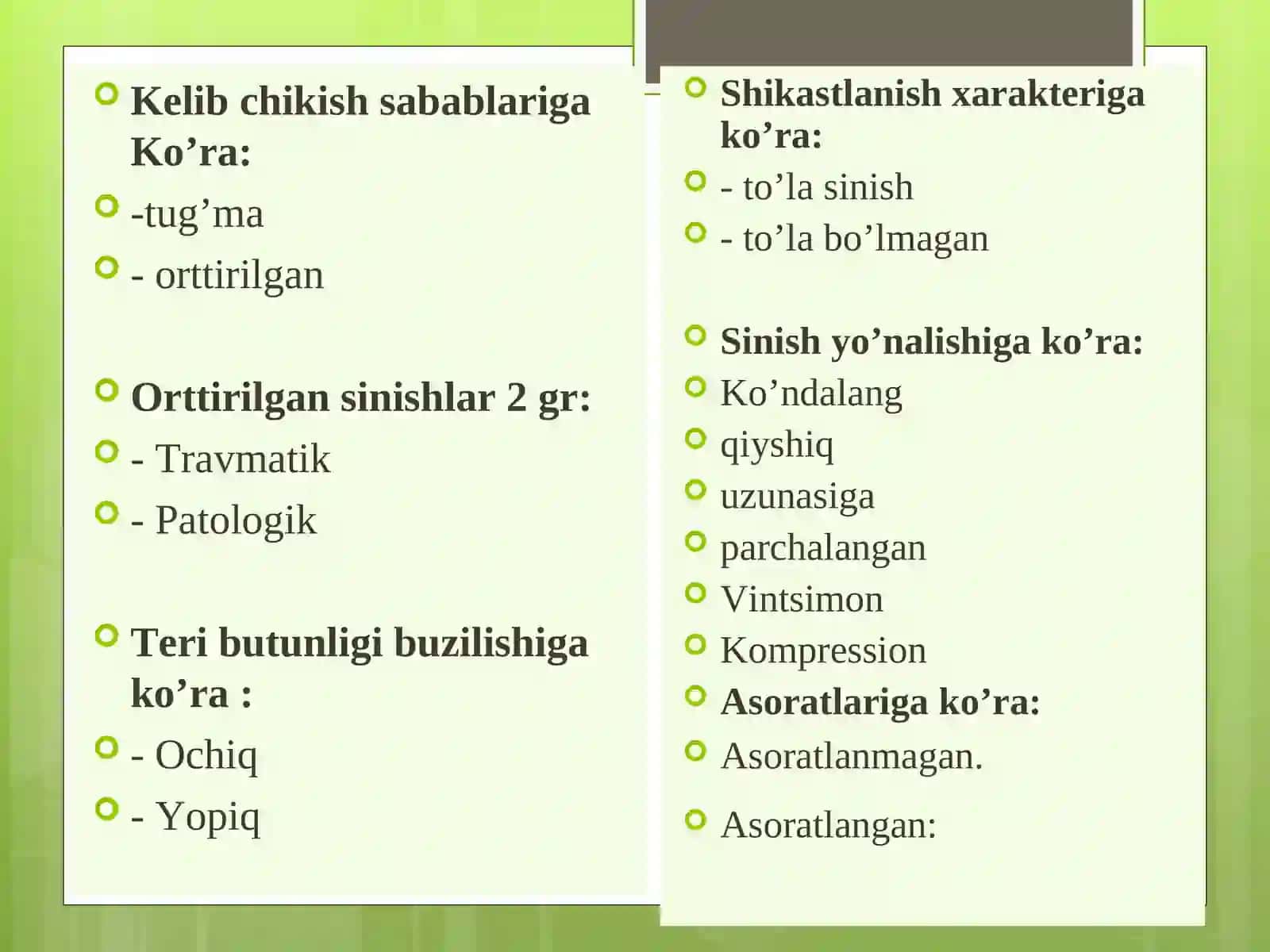SUYAK SINISHI TASNIFI 3