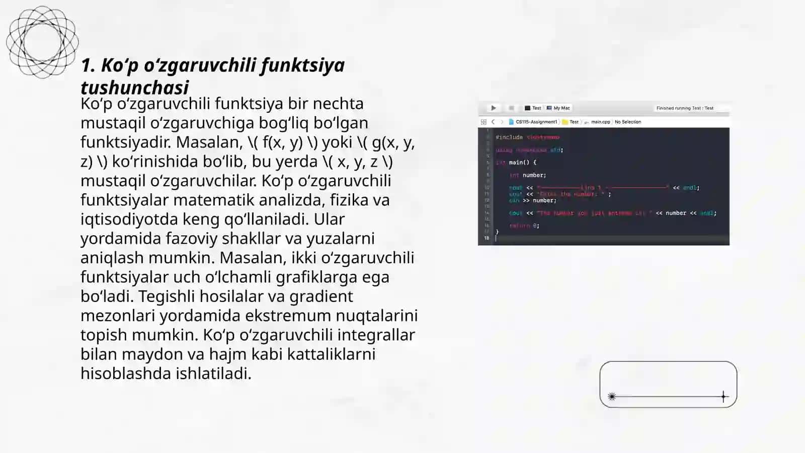 Koʻp oʻzgaruvchili funktsiyaning differensiali 3