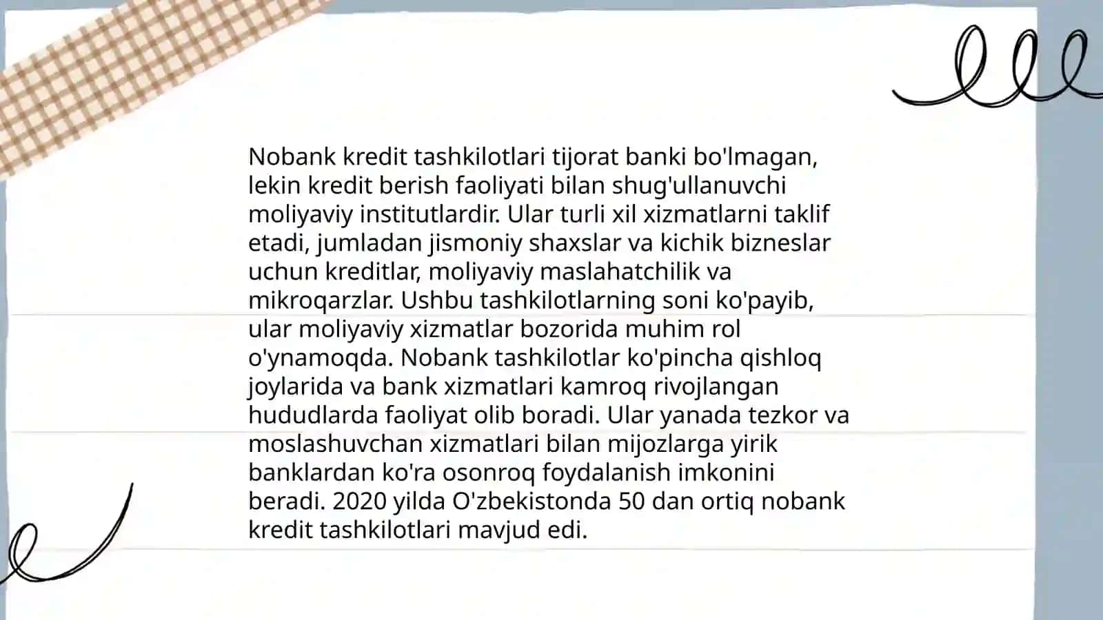 Nobank kredit tashkilotlari asosiy turlari va funksiyalari 3