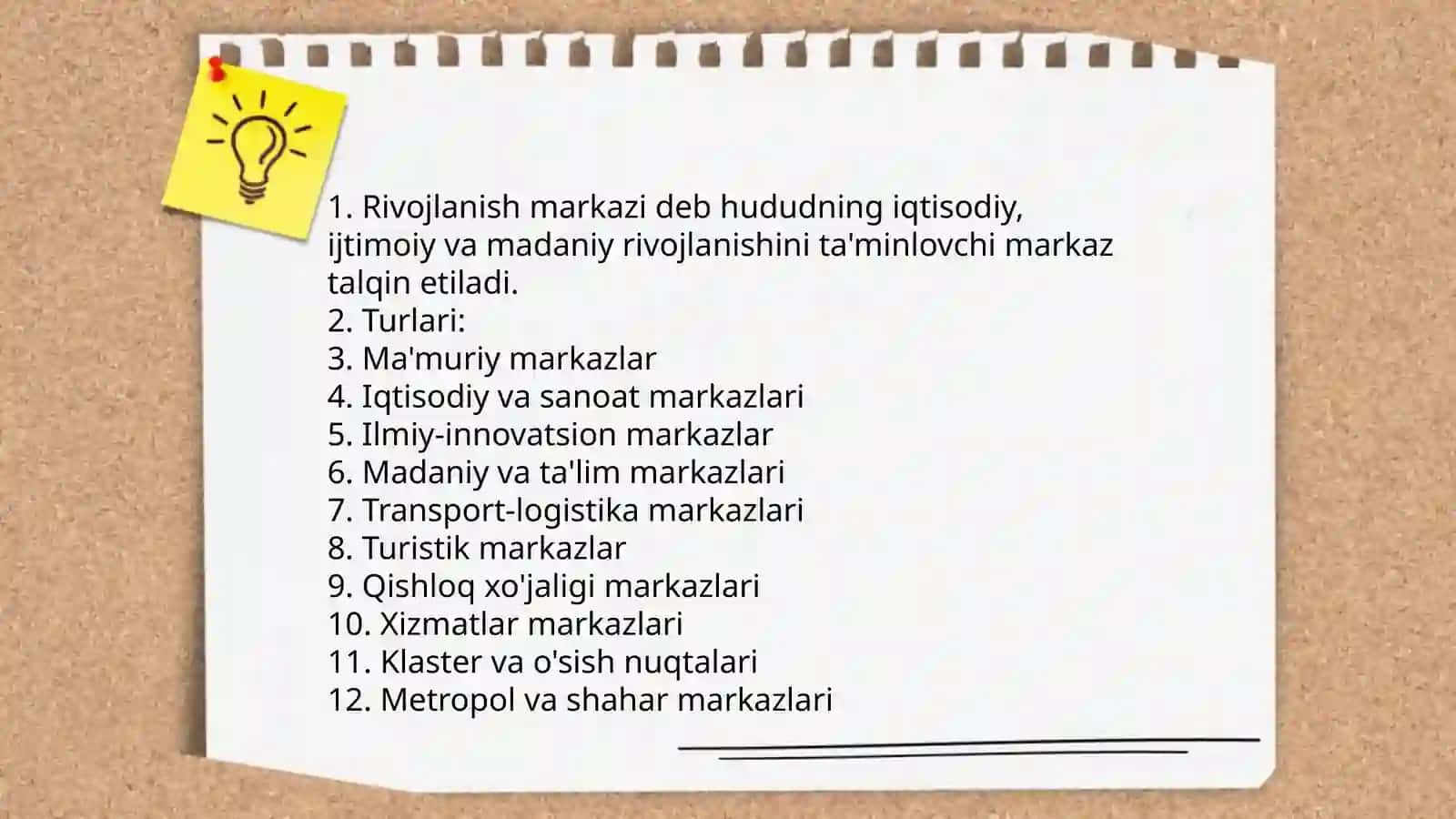 Rivojlanish markazlari 3