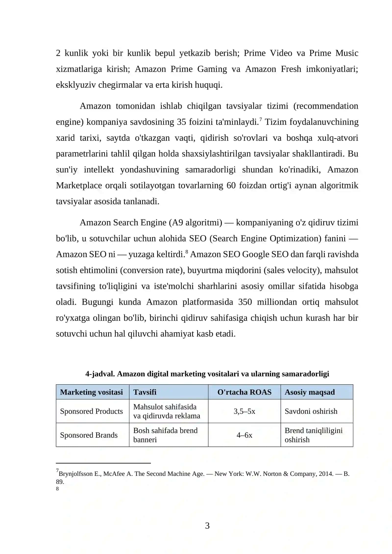 E-COMMERCE TIZIMIDA RAQAMLASHTIRISH VA MARKETING AMALIYOTI 3