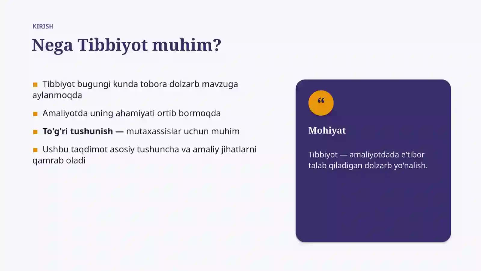 Tibbiyot 3