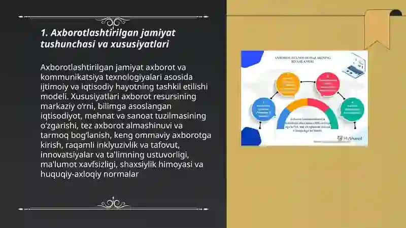 Axborotlashtirilgan jamiyat va axborot texnologiyalari haqida tushuncha 3