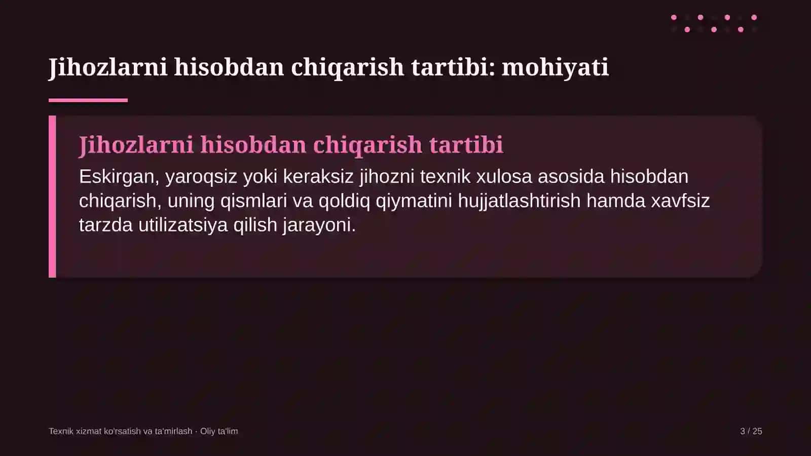 Avtomaktablarda jihozlarni hisobdan chiqarish tartibi 3