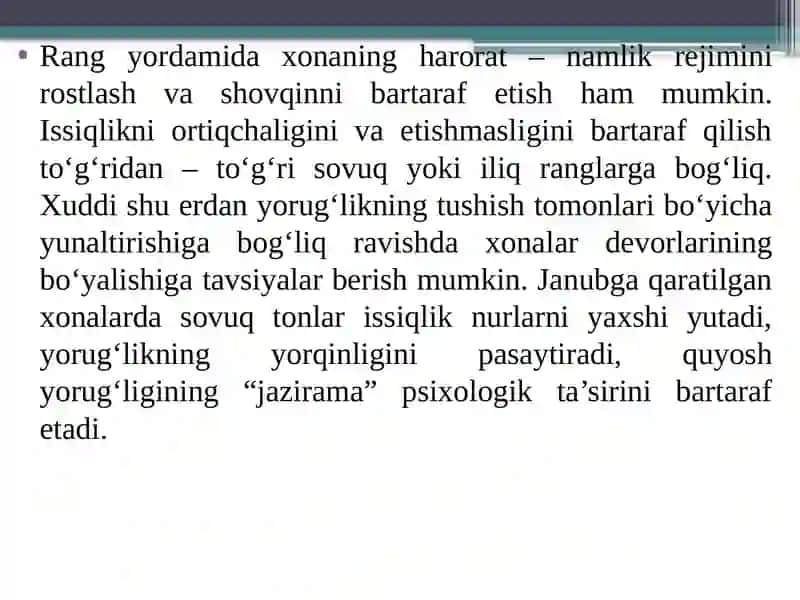 Mehmonxona intereri va lanshaftini yaratishda ergonomiktalablar 3