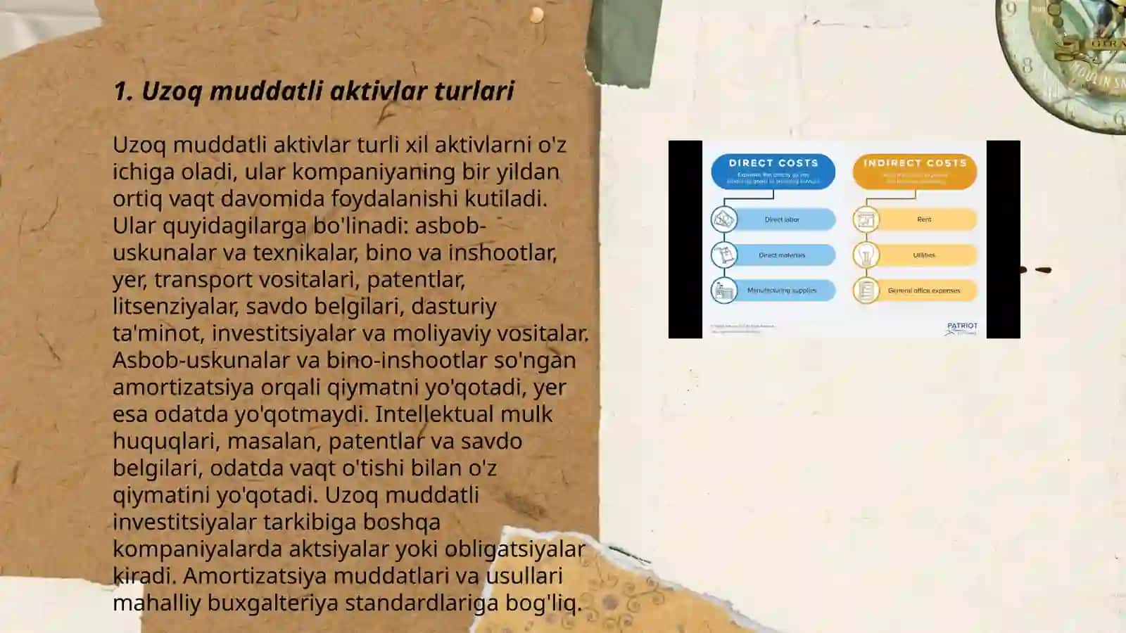 Uzoq muddatli oraliqdagi xarajatlar 3