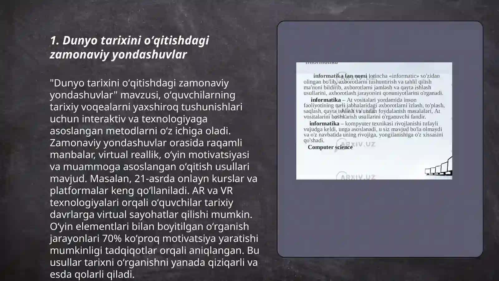 Dunyo tarixini oʻqitishdagi zamonaviy yondashuvlar 3