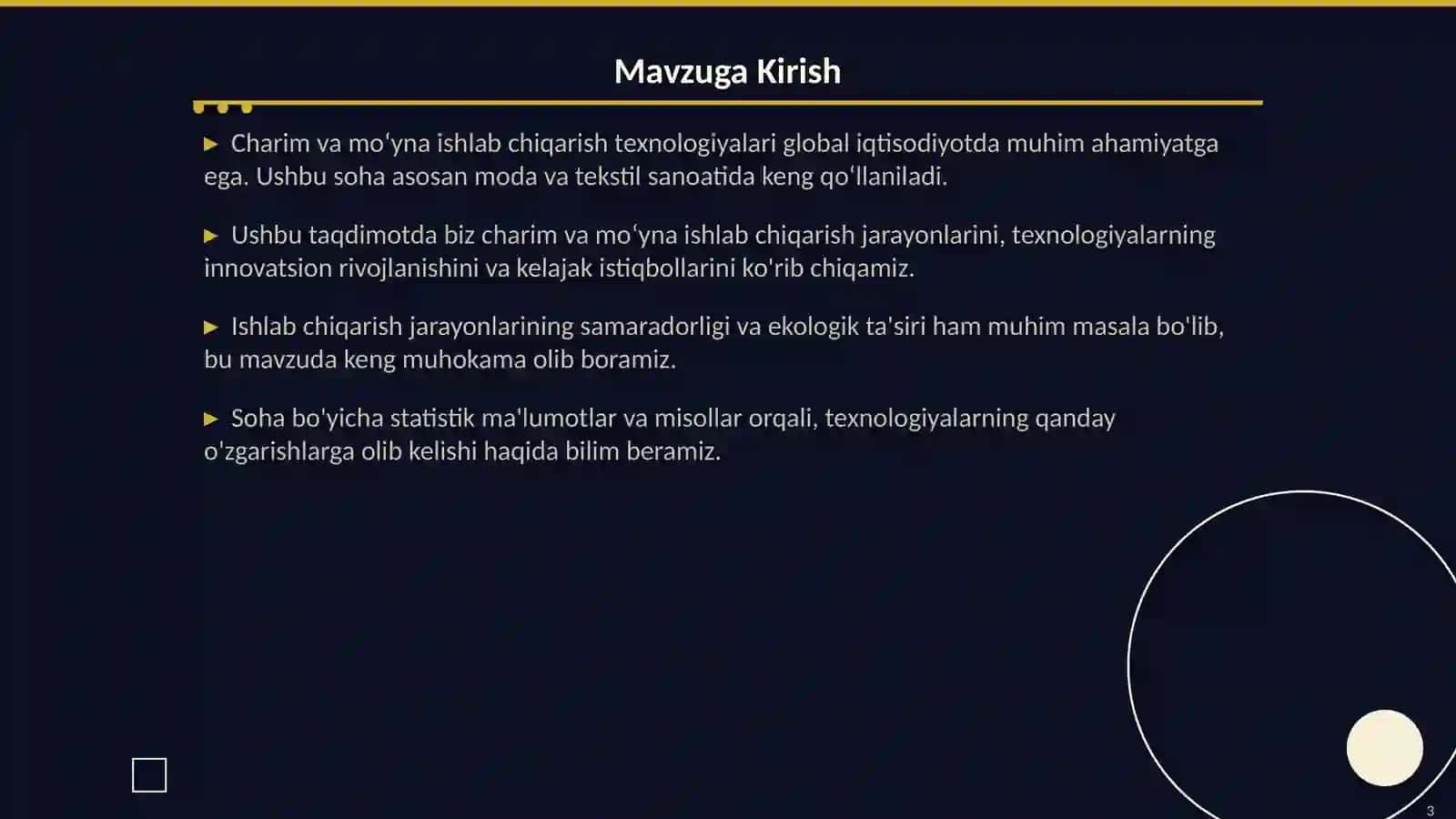 Charim va Moʻyna Ishlab Chiqarish Texnalogiyalari 3