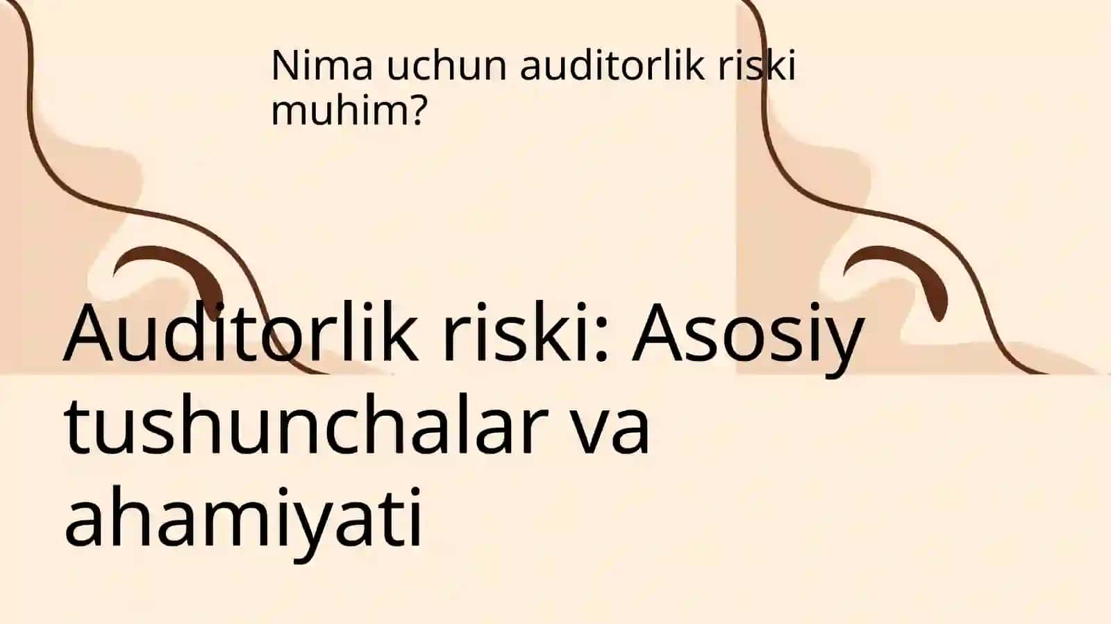 Auditorlik riski tushunish va kelib chiqish sabablari 3
