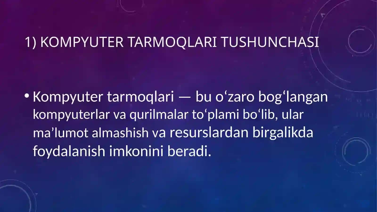 Kompyuter Tarmoqlari bo'yicha Mustaqil Ish 3